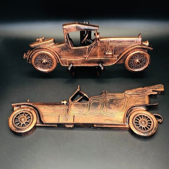 Dart Ind. Other - 1974 Dart Ind. Antique Car Wall Plaques PAIR Vintage Coppercraft Wall Decor